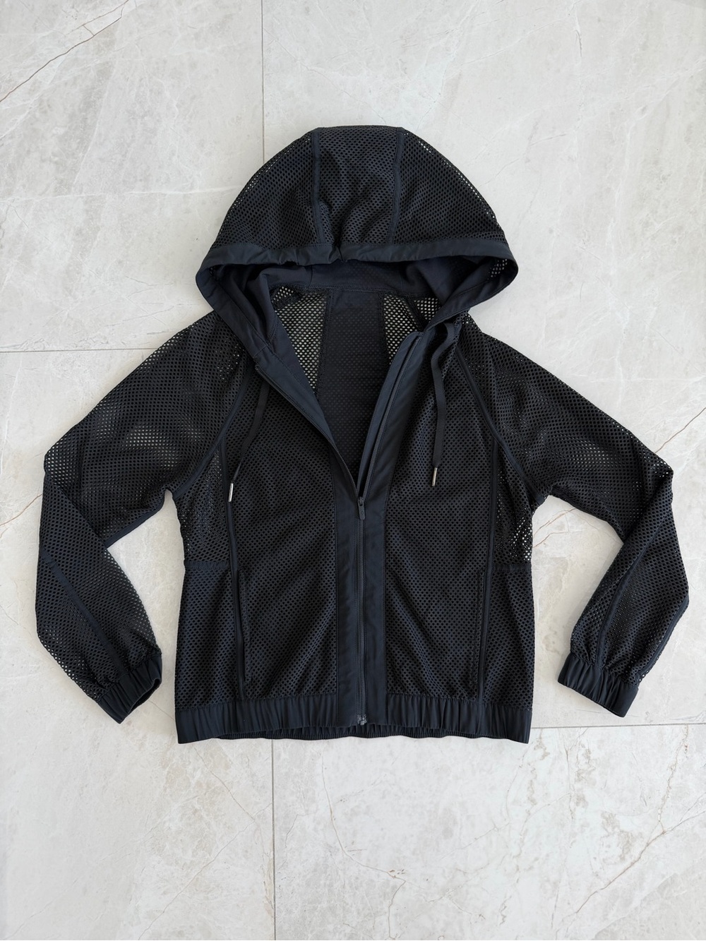 Lululemon Black Hooded Mesh Jacket 4